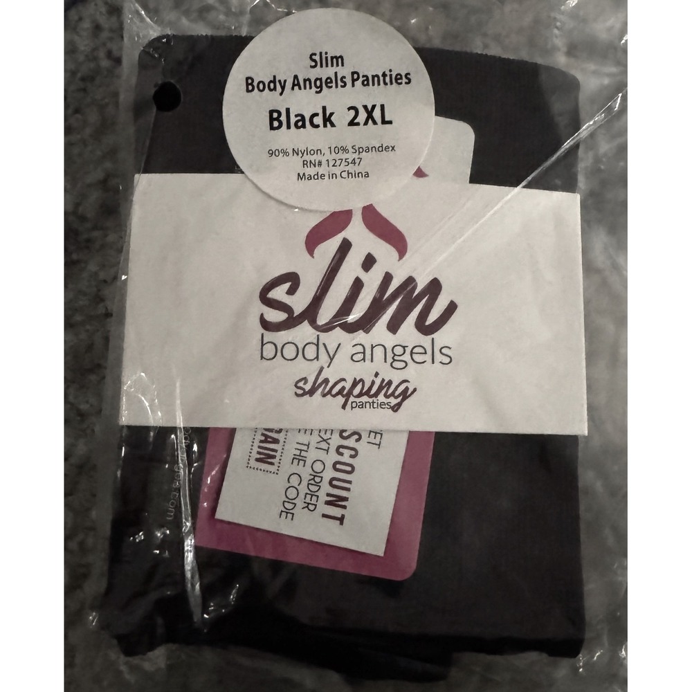 Slim Body‎ Angels Shaping Panties Black 2XL Tummy Control Underwear